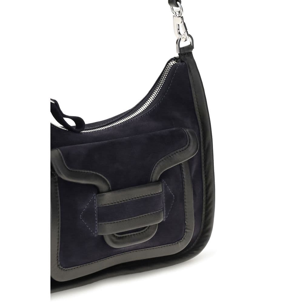 Black Calf Leather Bos Taurus Shoulder Bag - 4