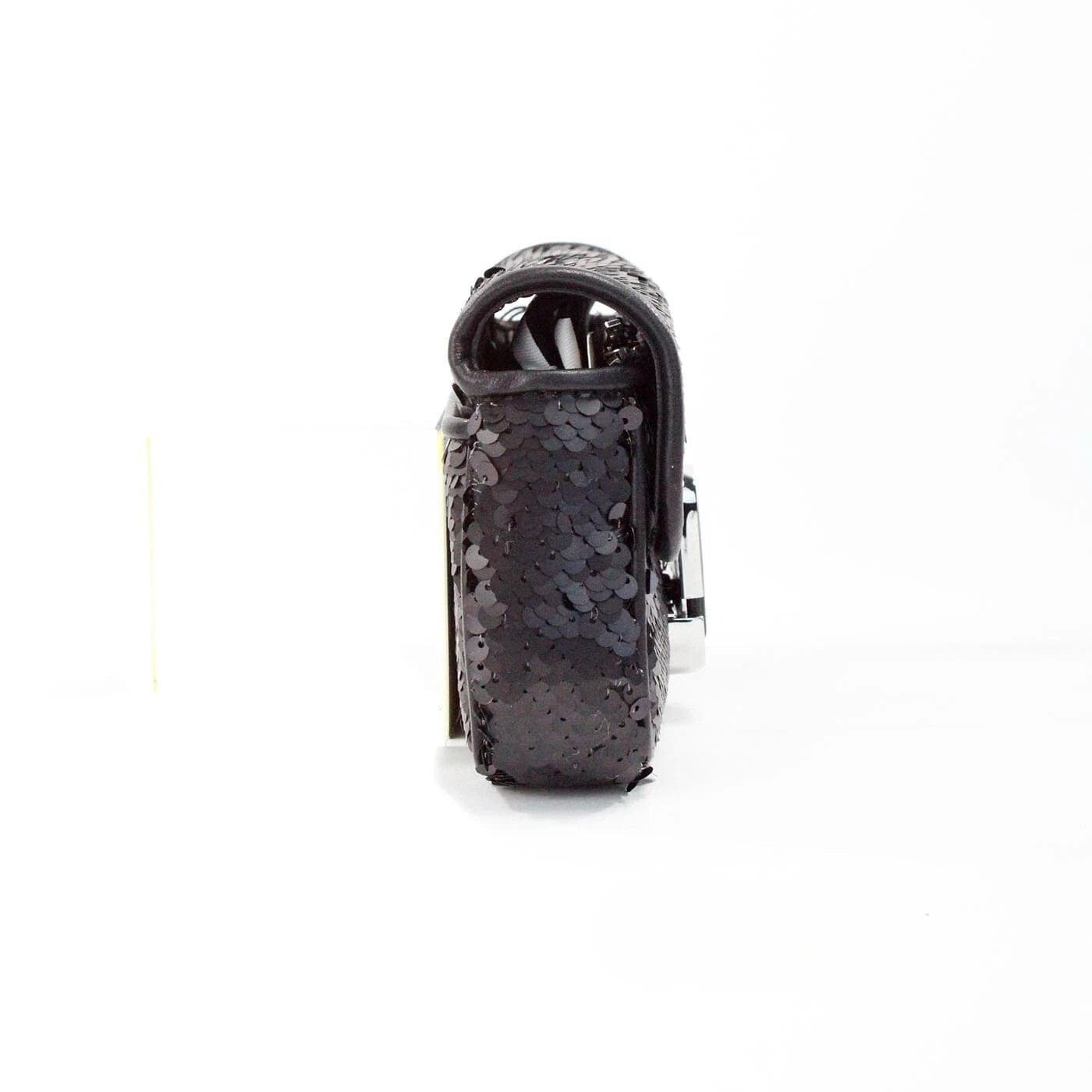 Marc Jacobs The Mini J Marc Shoulder Bag Black Sequined Crossbody Bag - 4