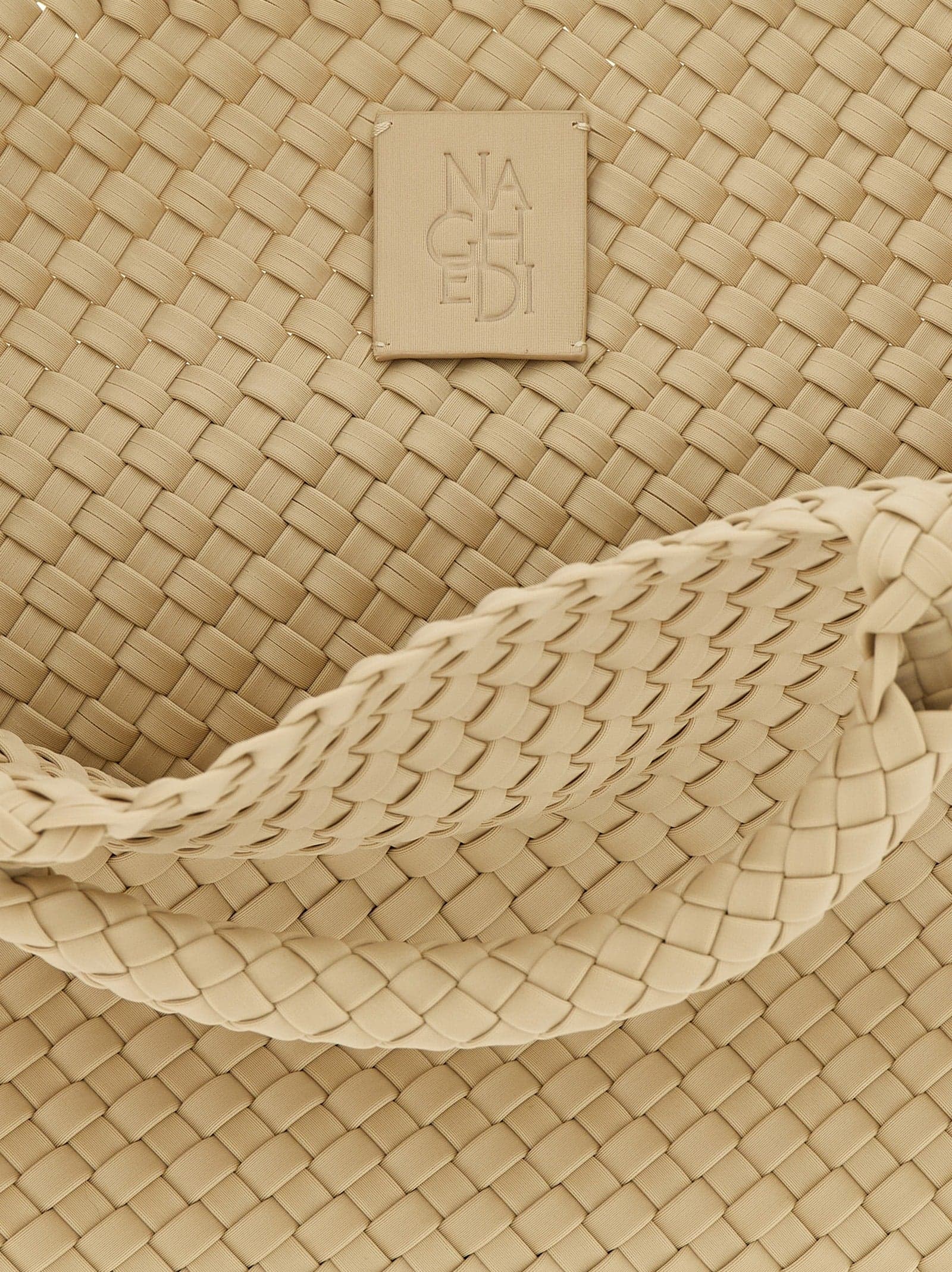 Beige Neoprene Tote Bag - 4