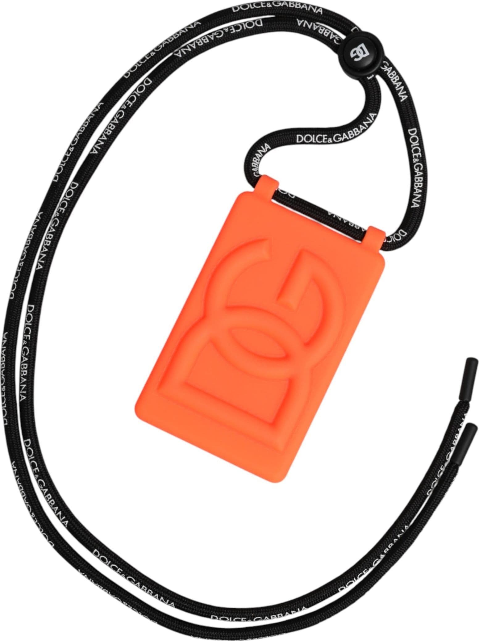 Holder Neon Orange Rubber DG Embossed Adjustable Badge - 2