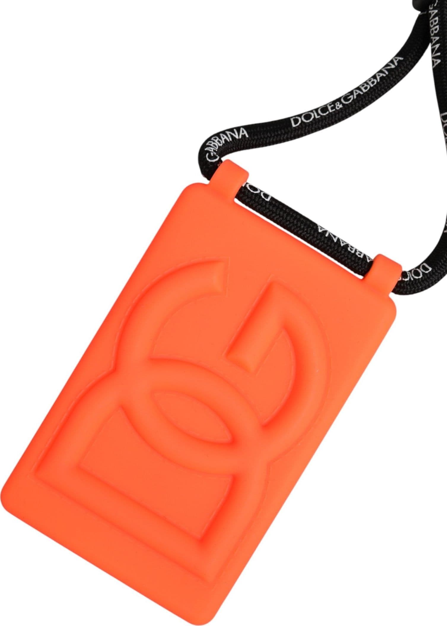 Holder Neon Orange Rubber DG Embossed Adjustable Badge - 5