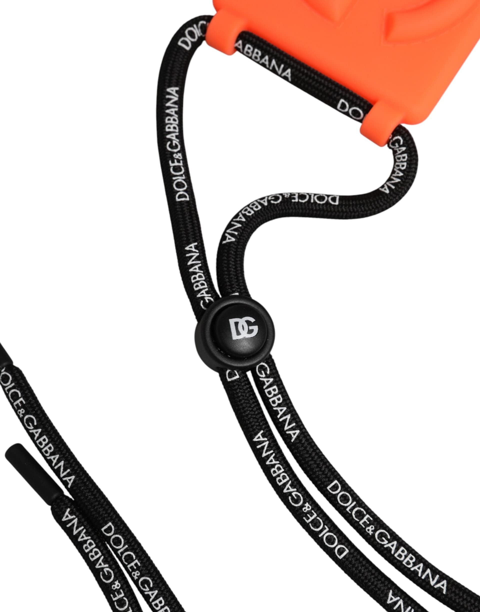 Holder Neon Orange Rubber DG Embossed Adjustable Badge - 6
