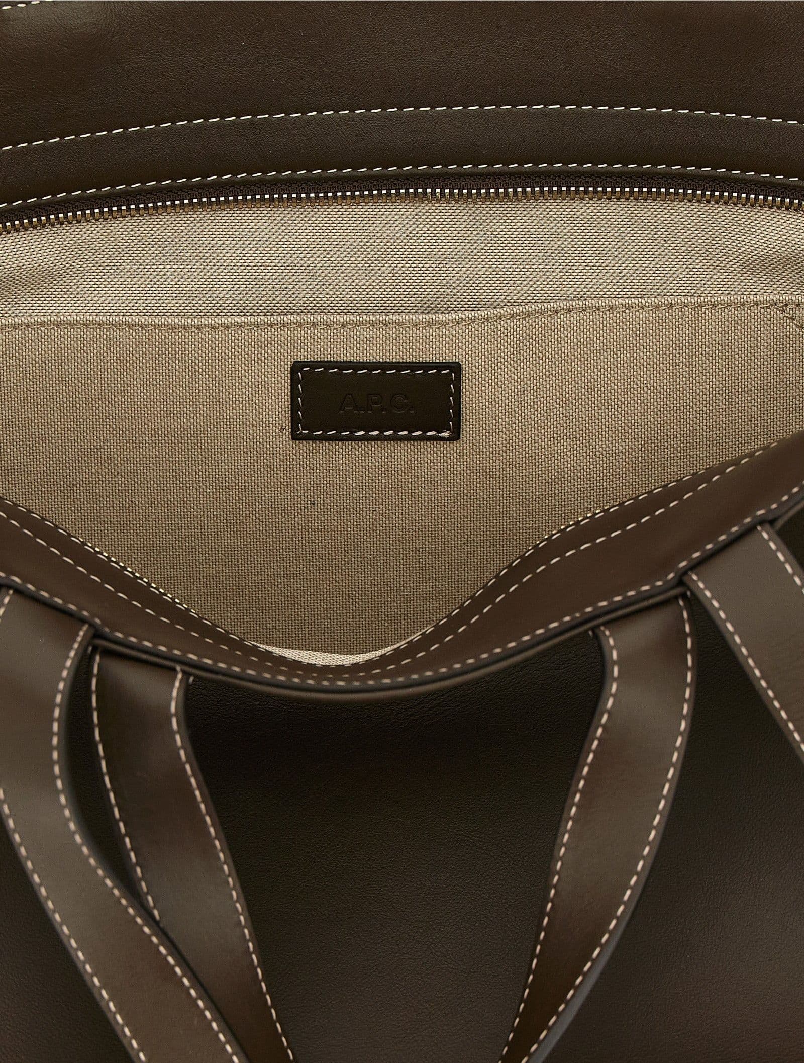Brown Cowhide Tote Bag - 4
