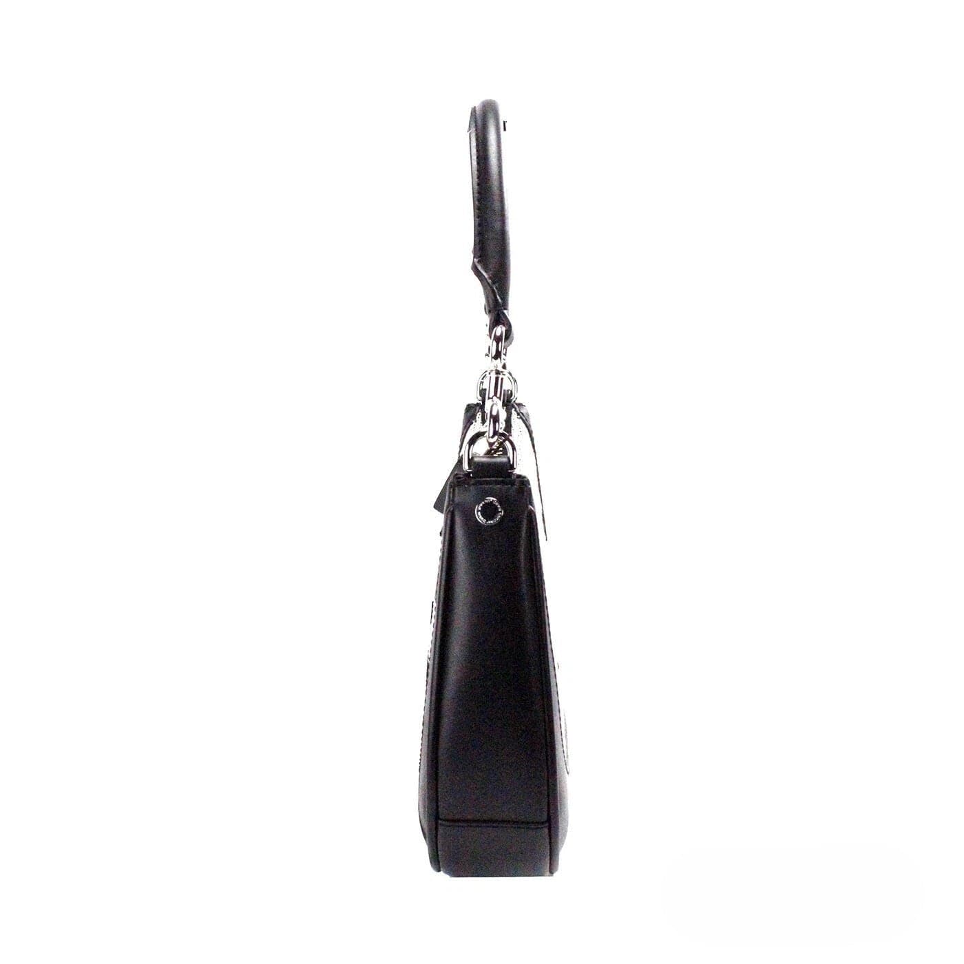 Marc Jacobs Natural Black Canvas Leather Hobo Shoulder Handbag Purse - 2