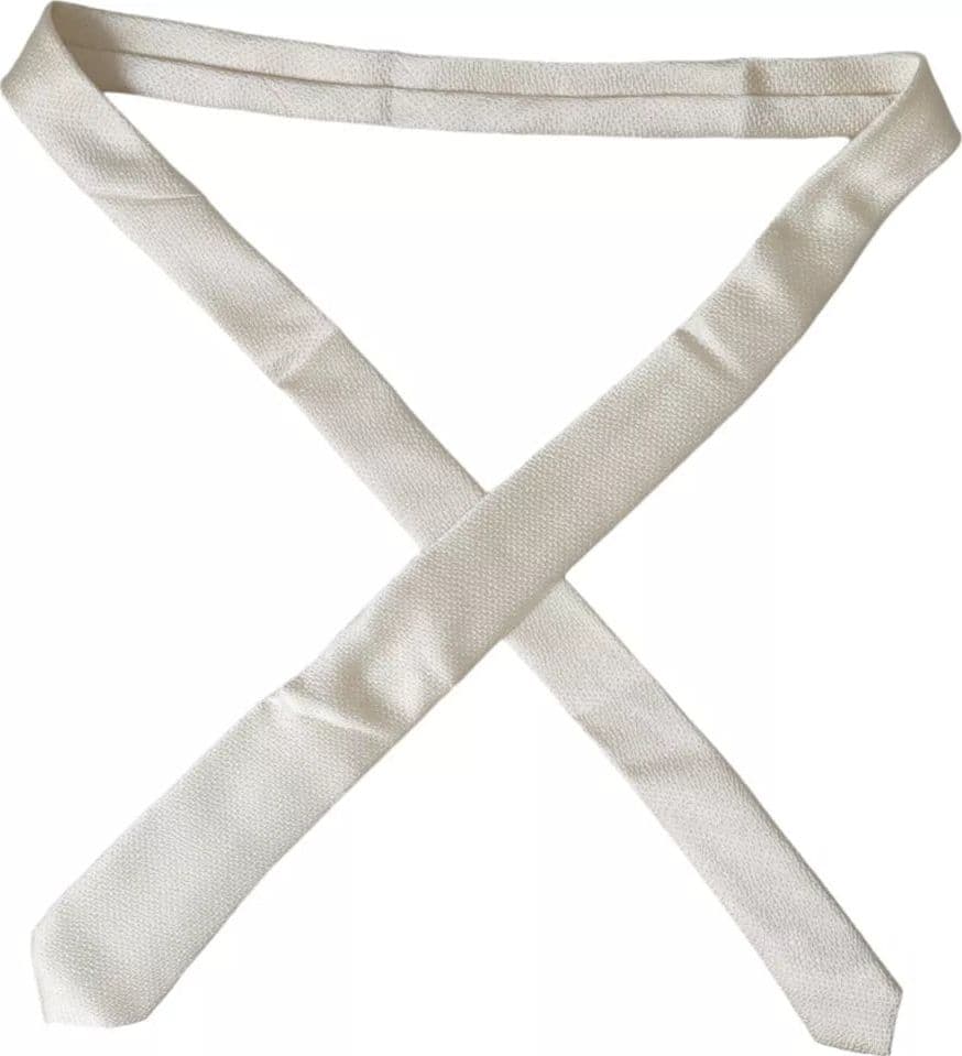 Off White 100% Silk Adjustable Necktie Men Tie - 4