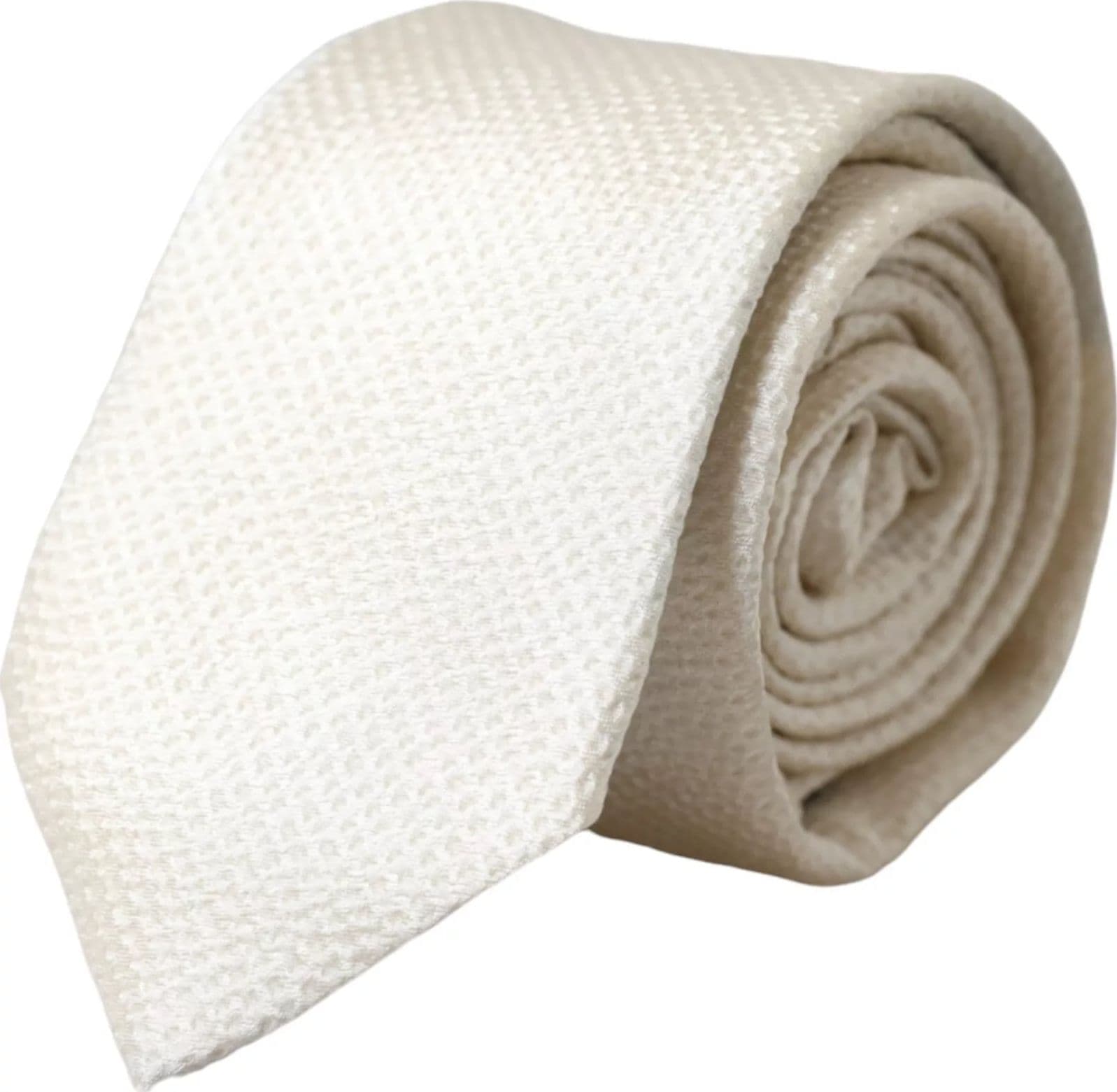 Off White 100% Silk Adjustable Necktie Men Tie - 5