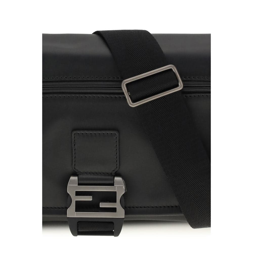 Black Calf Leather Bos Taurus Shoulder Bag - 4