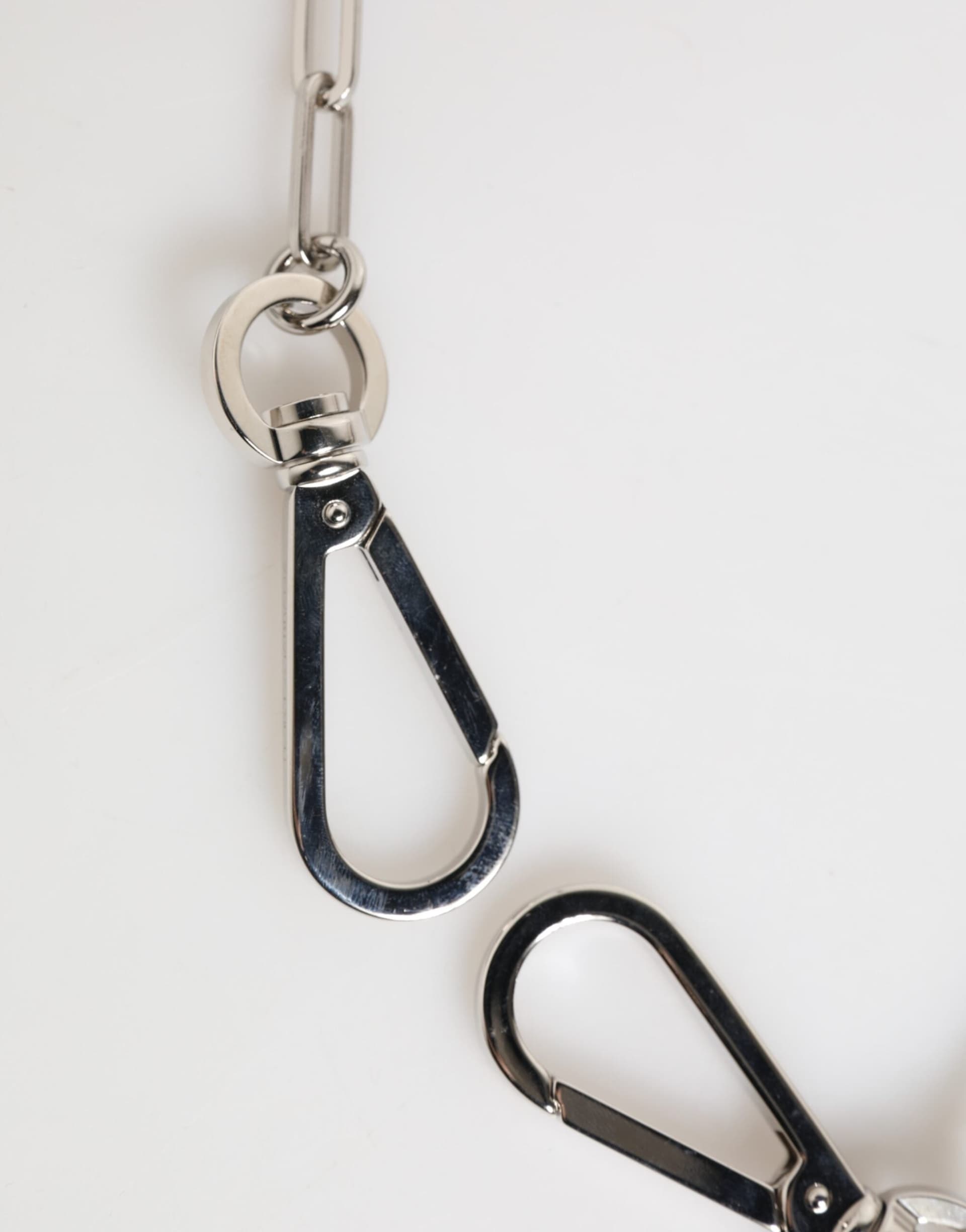 Silver Tone Metal Chain DG Logo Pendant Men Necklace - 4