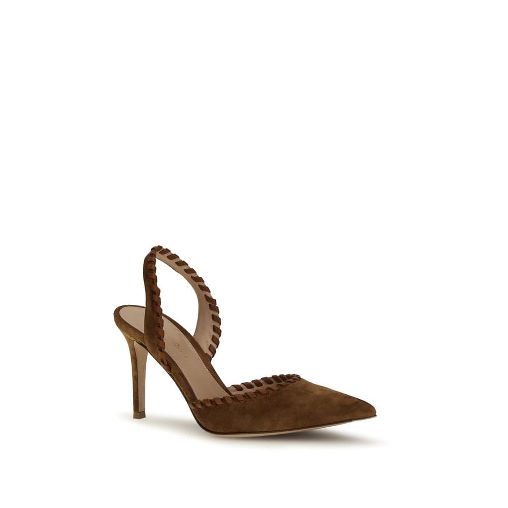 Brown Calf Leather Bos Taurus High Heel Pumps - 2