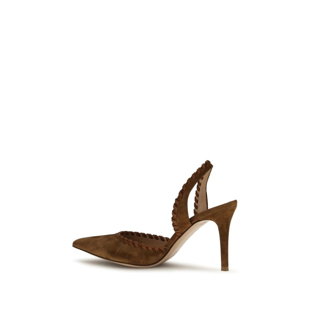 Brown Calf Leather Bos Taurus High Heel Pumps - 3