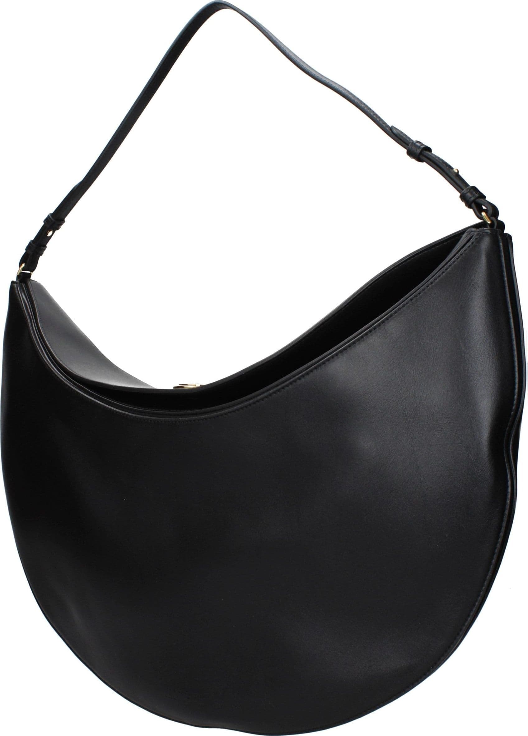 Black Leather Shoulder Bag - 2