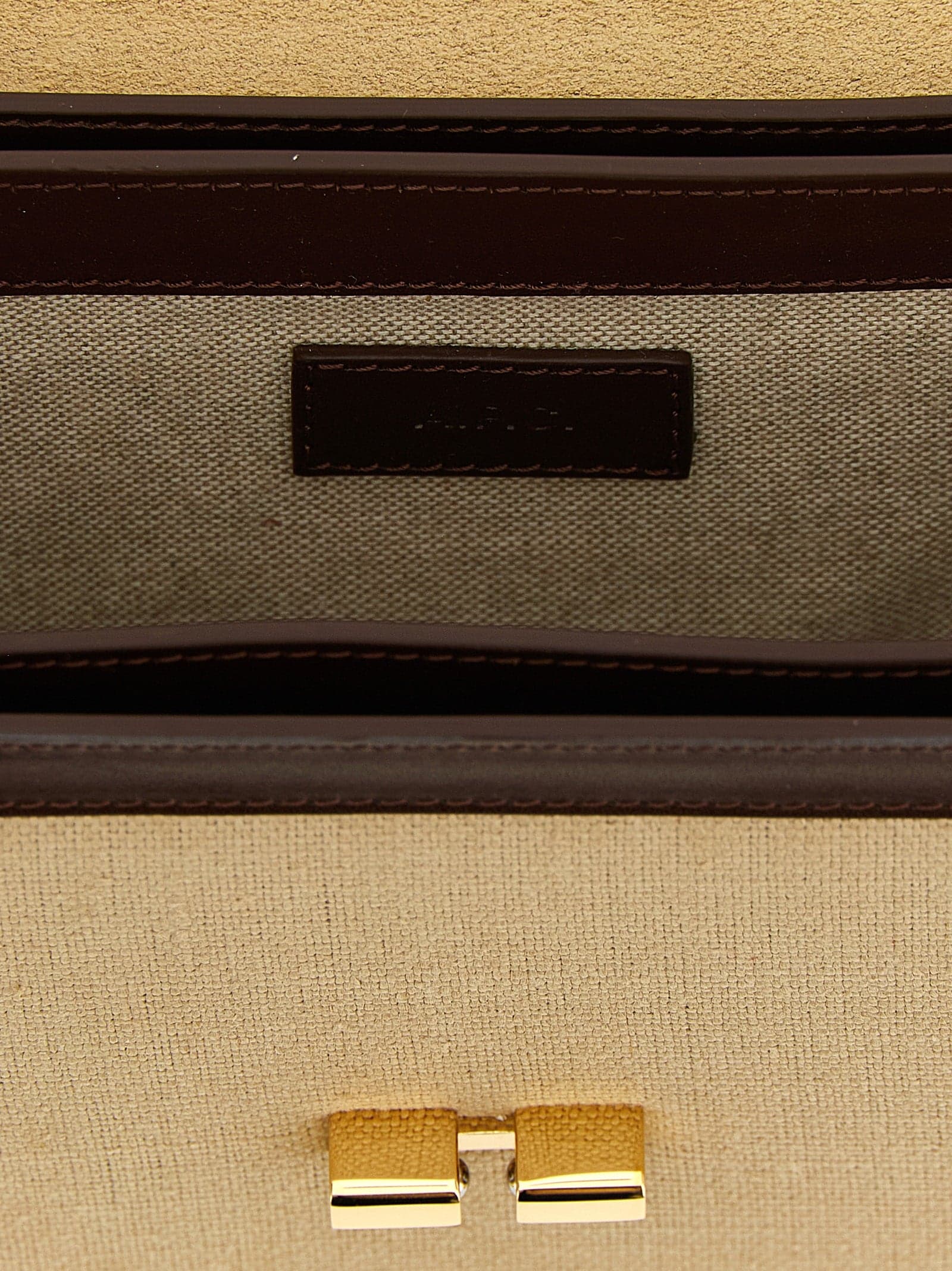 Beige Cotton Crossbody Bag - 4