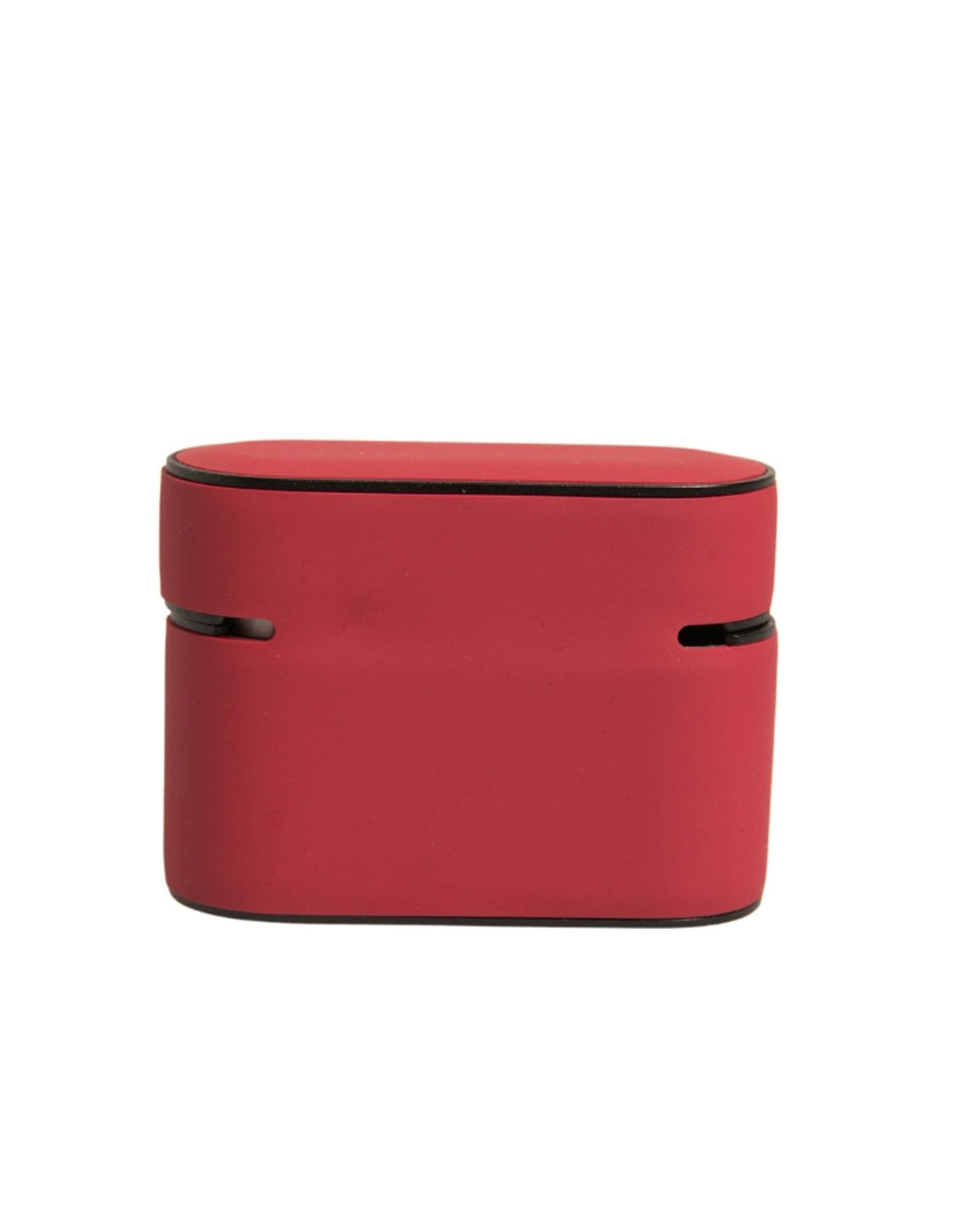 Red PVC Embossed Logo Plaque Holder Airpods Case - 4