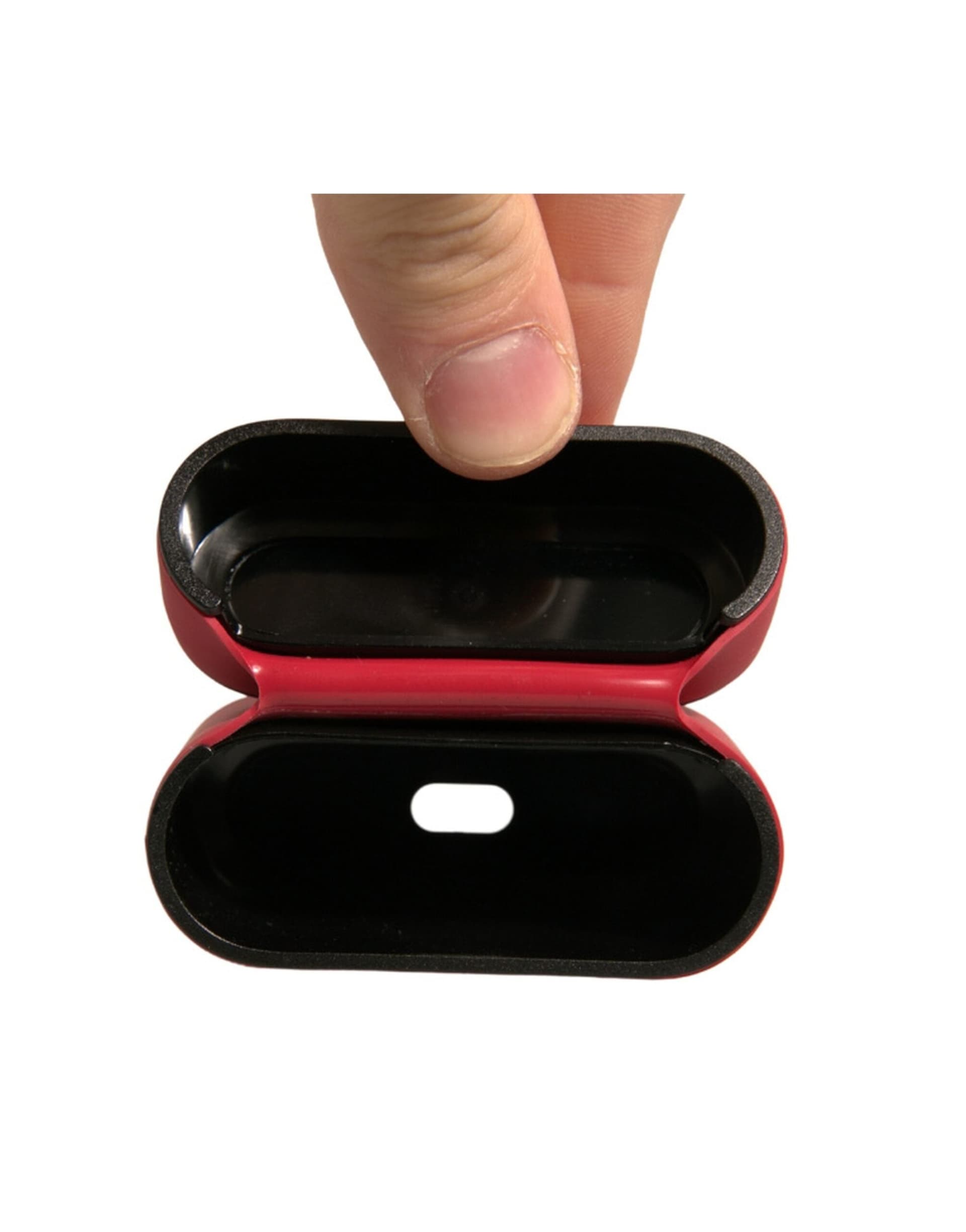 Red PVC Embossed Logo Plaque Holder Airpods Case - 6