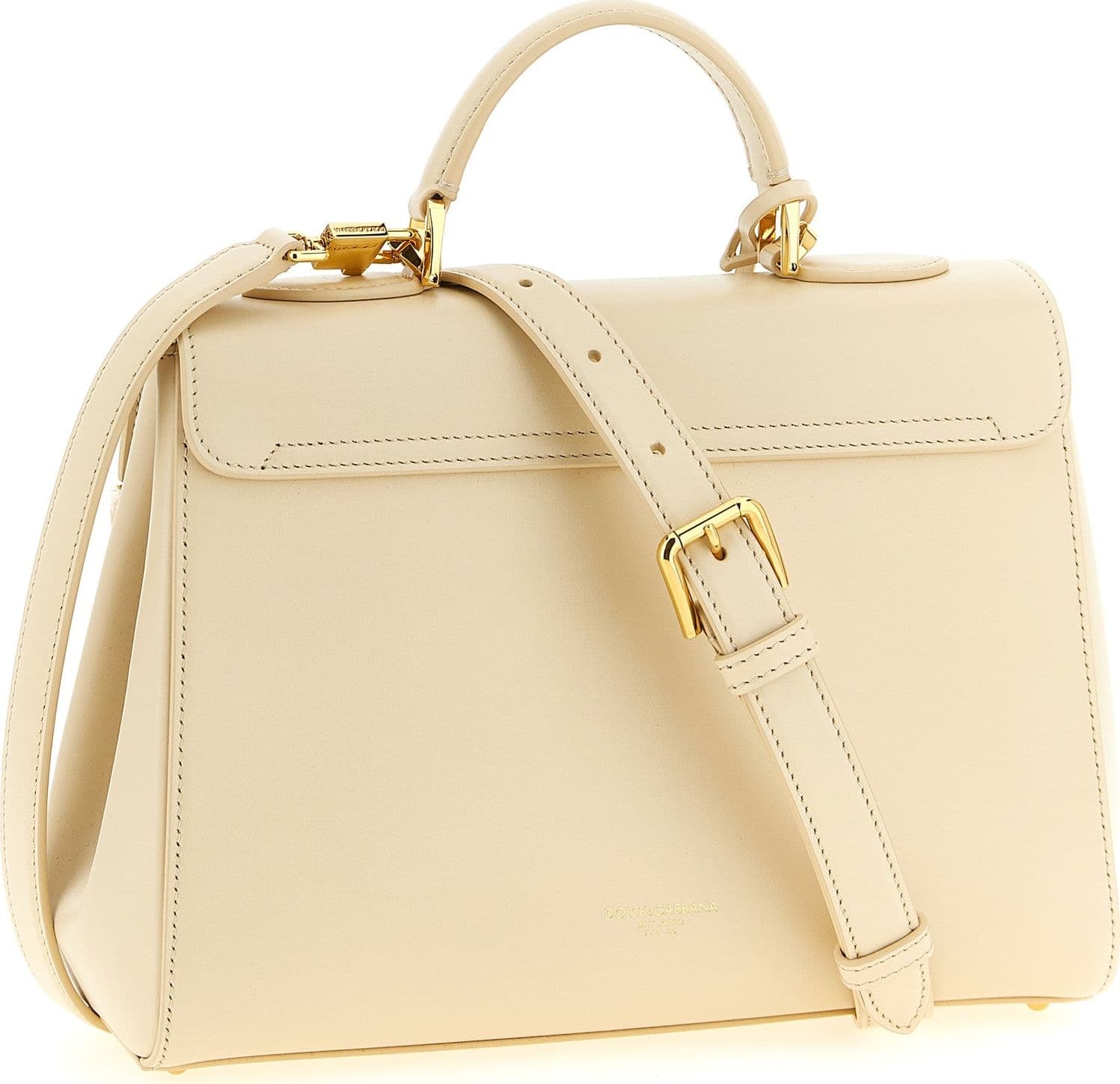 White Lamb Leather Handbag - 2
