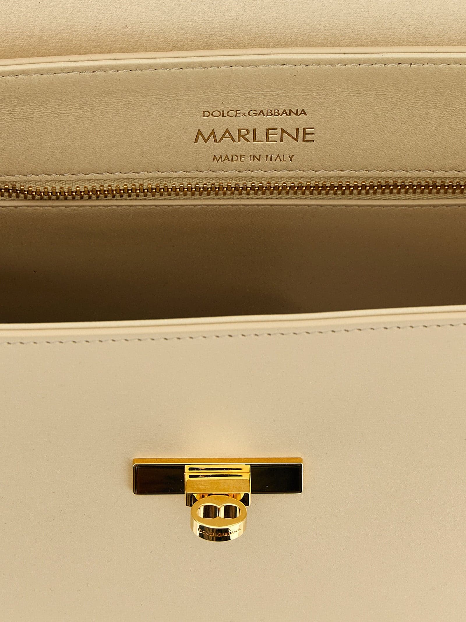 White Lamb Leather Handbag - 4