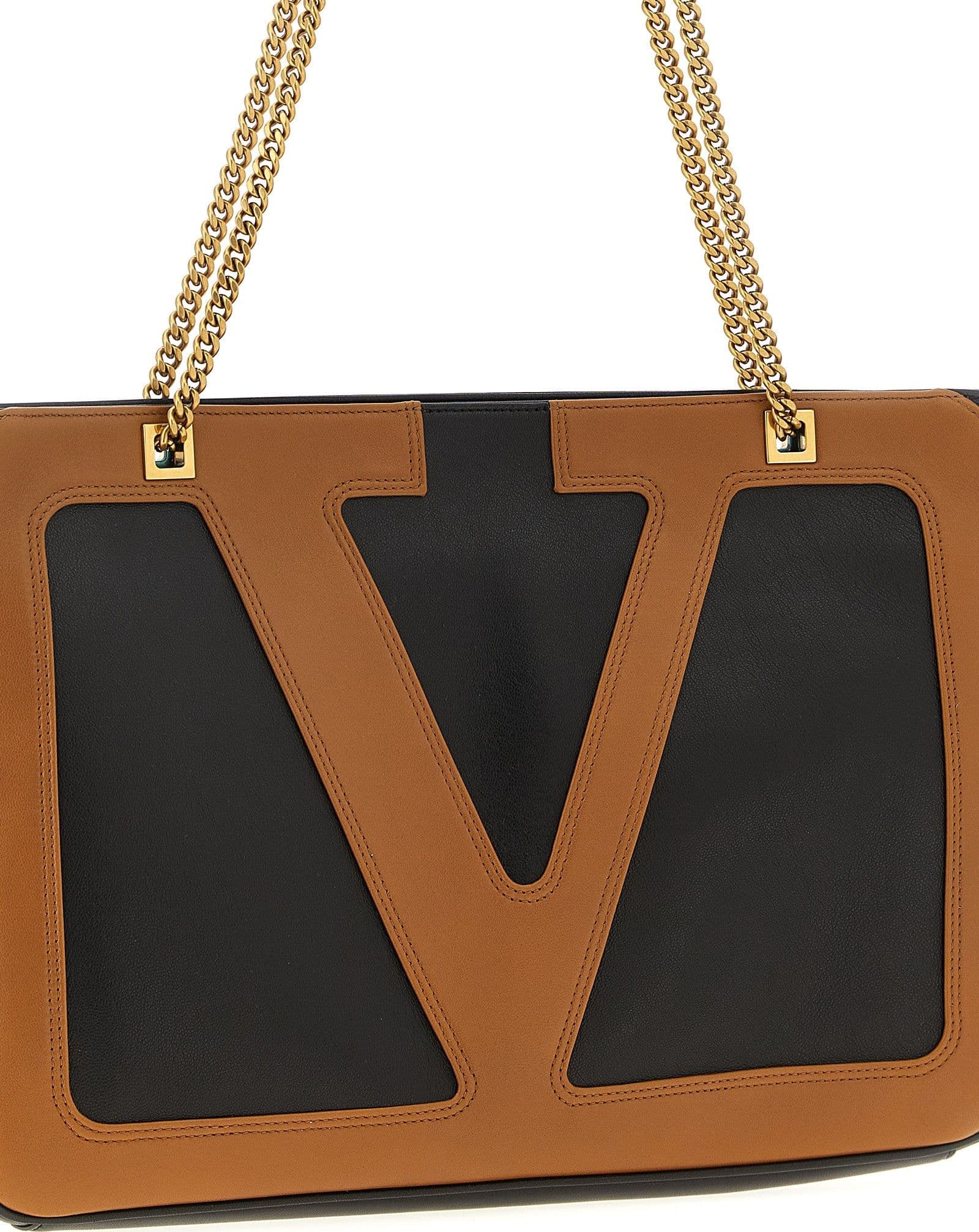 Brown Lamb Leather Tote Bag - 3
