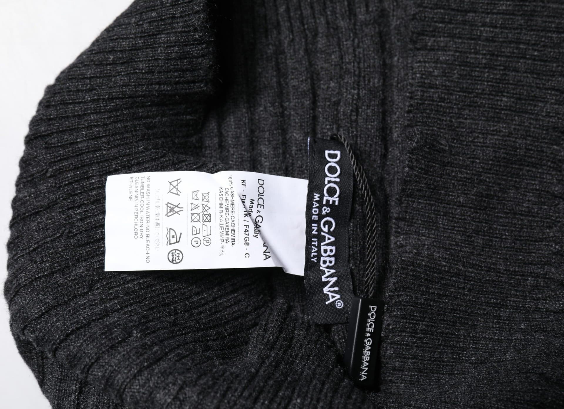 Black Cashmere Knitted Neck Warmer Foulard Scarf - 5