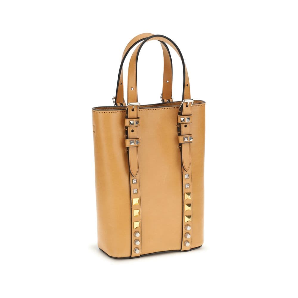 Beige Calf Leather Bos Taurus Shoulder Bag - 3