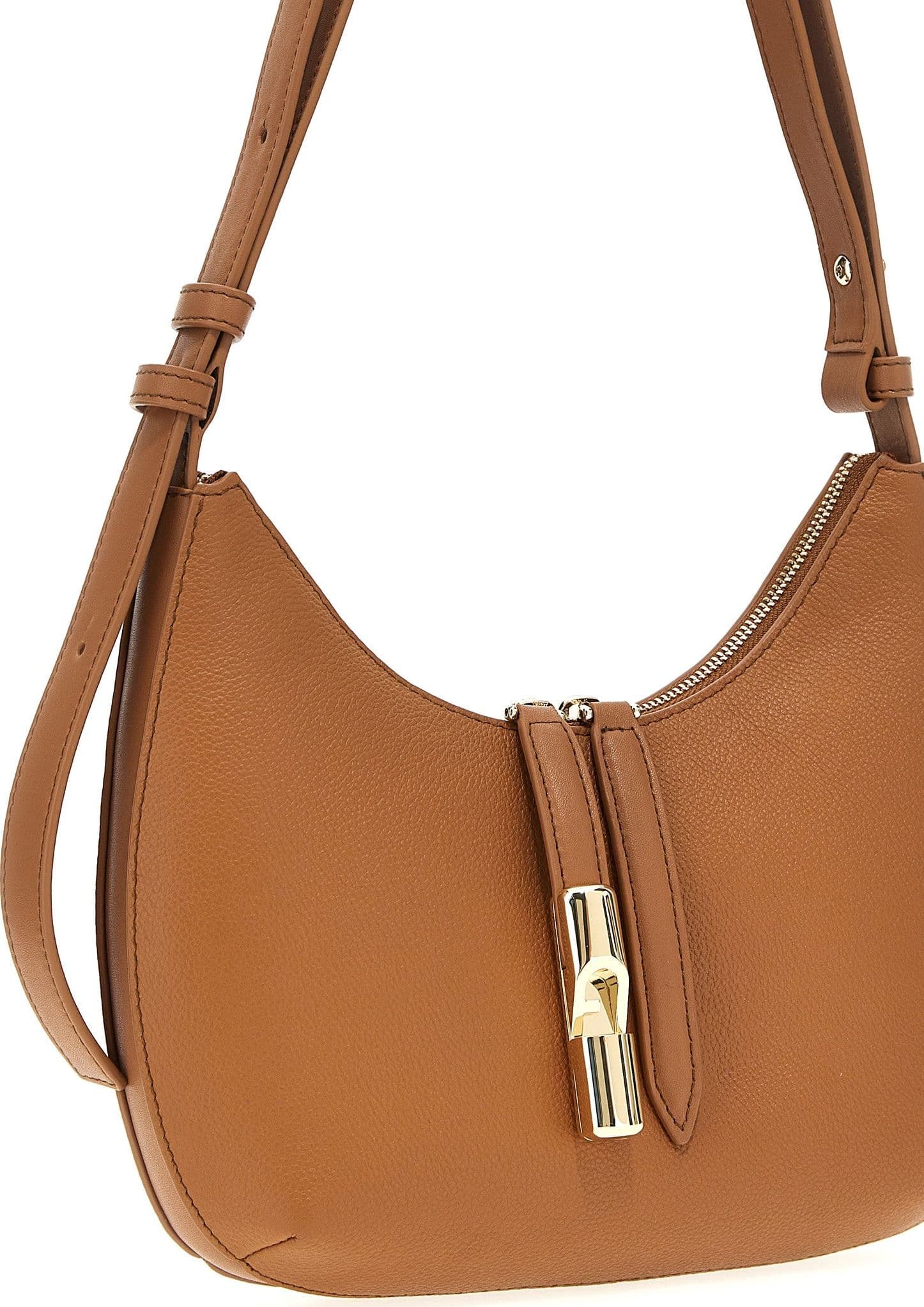 Brown Leather Shoulder Bag - 3