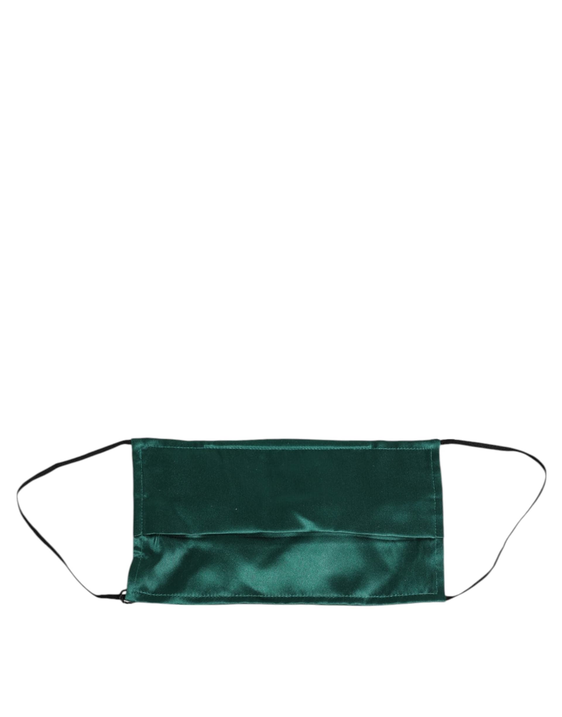 Green Silk Pleated Elastic Ear Strap Face Mask - 7
