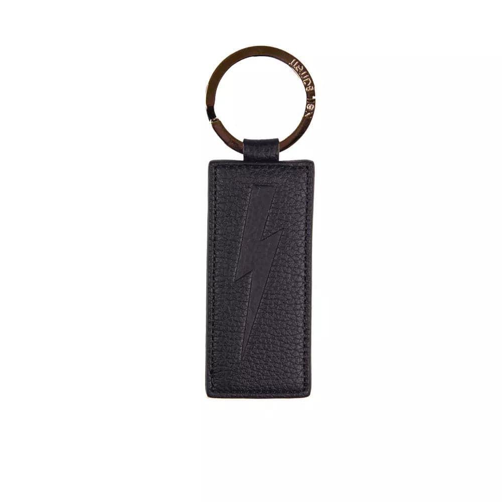 Blue Leather Men's Keychain