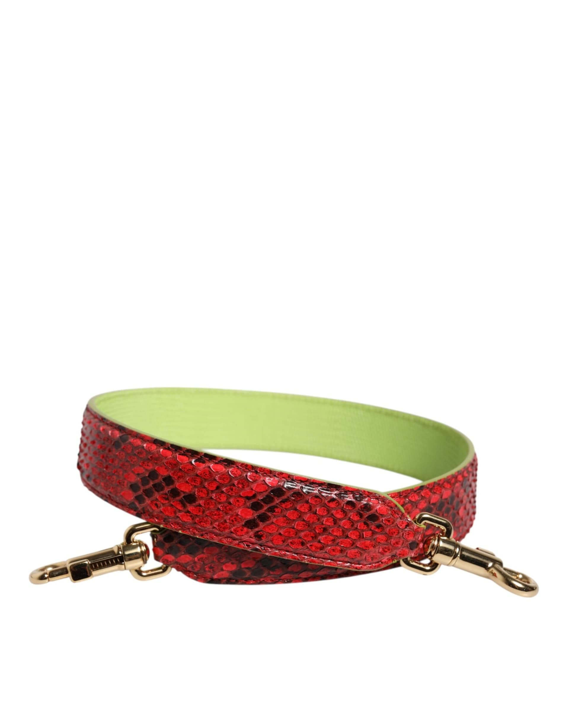 Red Exotic Leather Handbag Accessory Shoulder Strap - 2