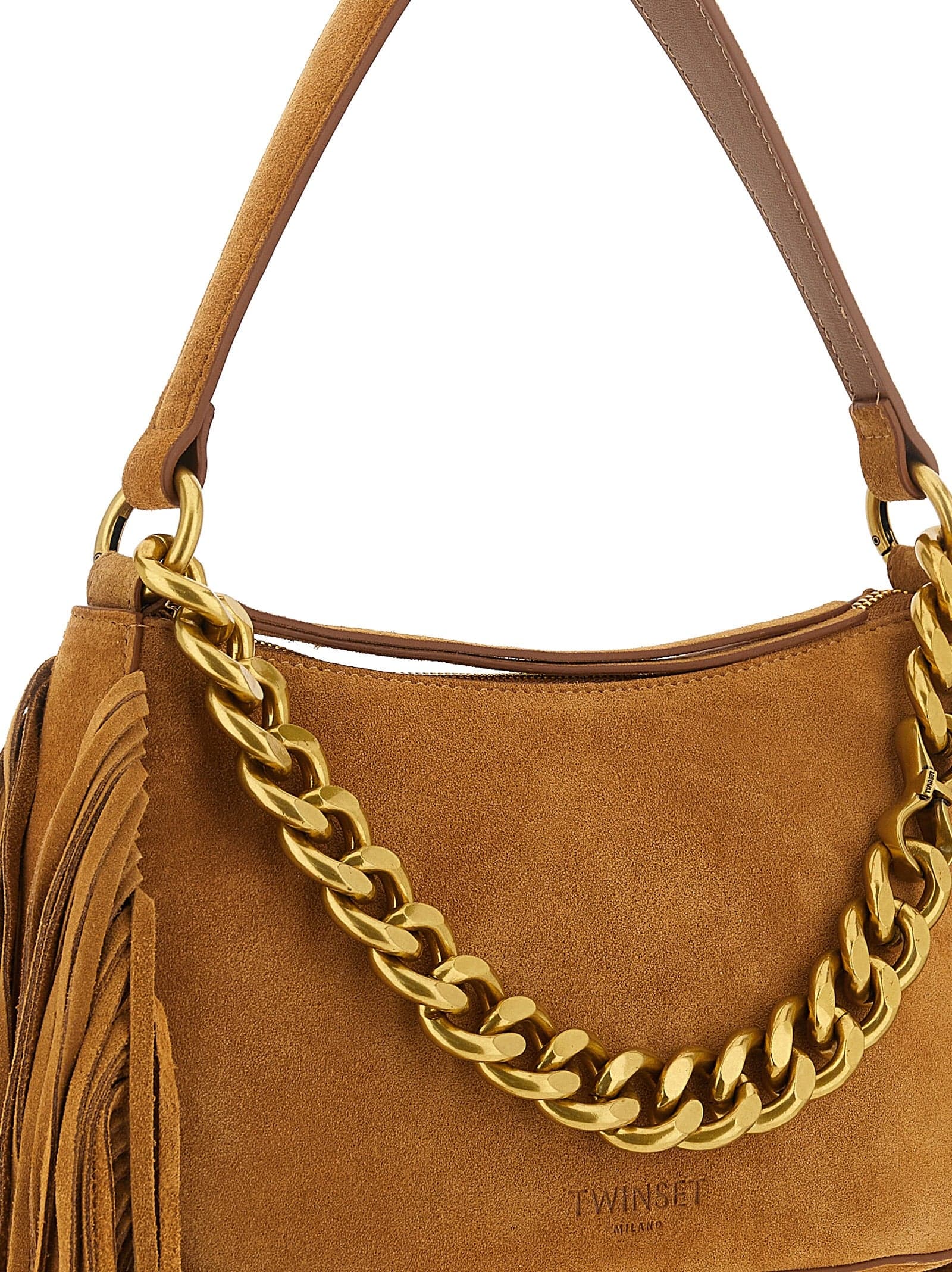 Brown Leather Shoulder Bag - 3