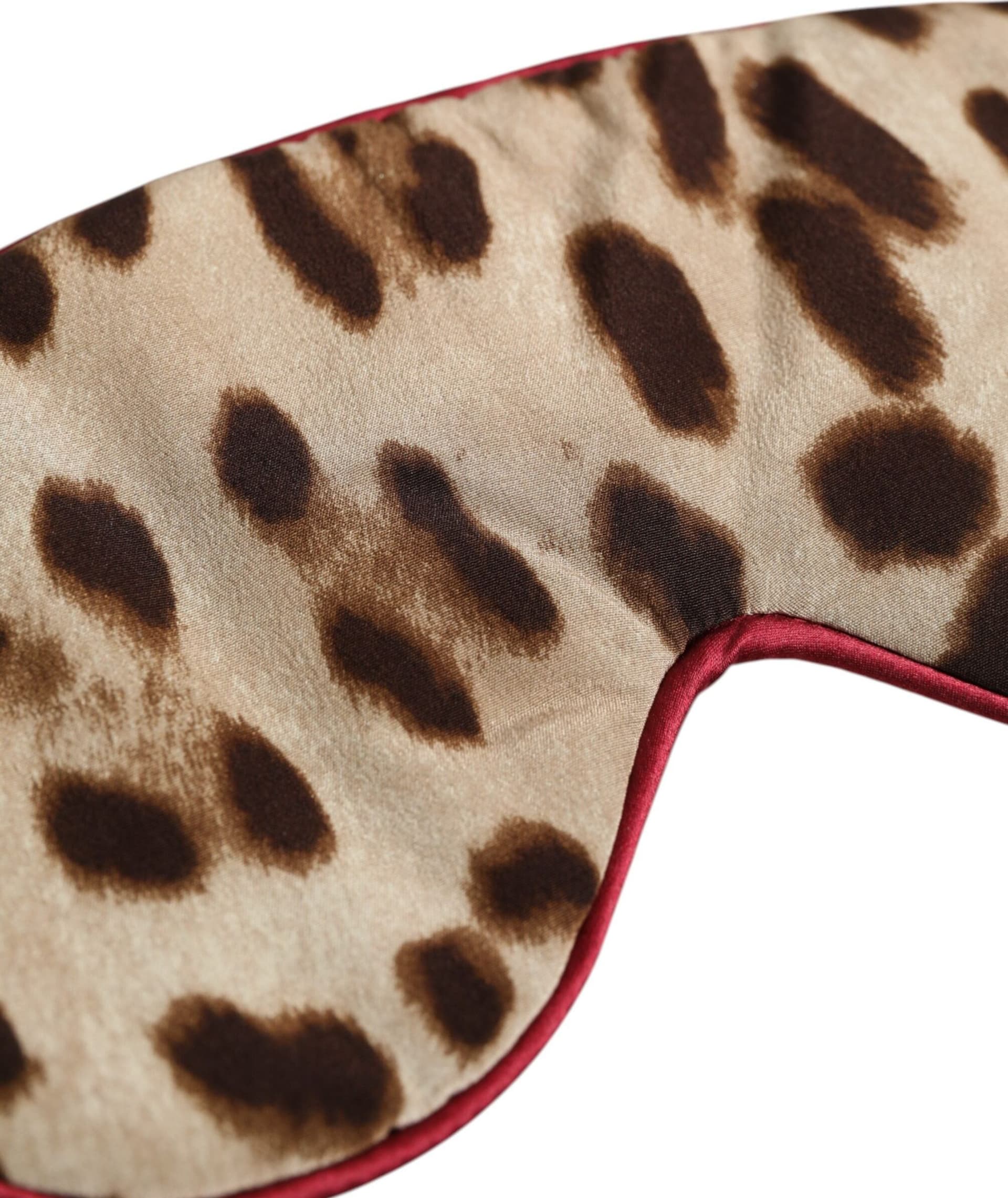 Brown Leopard Print Silk Women Accessory Sleep Eye Mask - 4