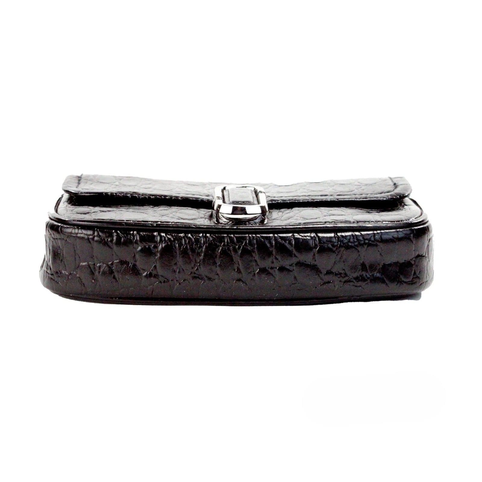Marc Jacobs The Mini Shoulder Bag Black Embossed Leather Crossbody Bag - 4