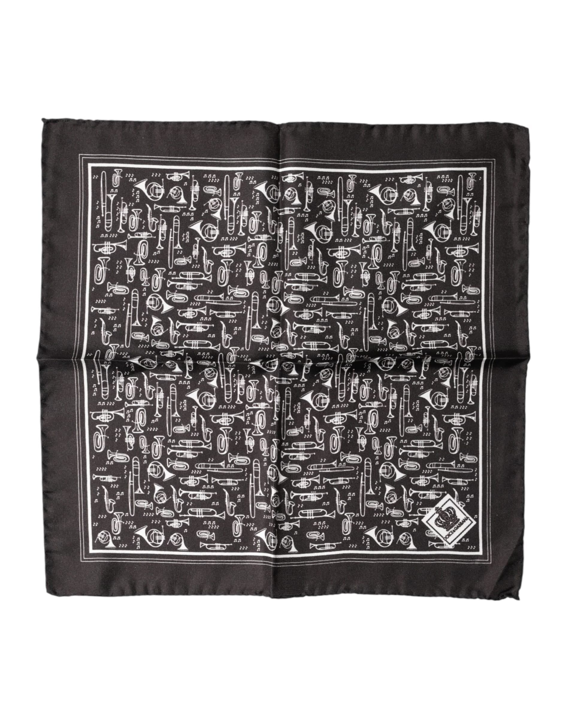 Brown Jazz Club Square Handkerchief Men 32cm x 31cm Scarf - 4