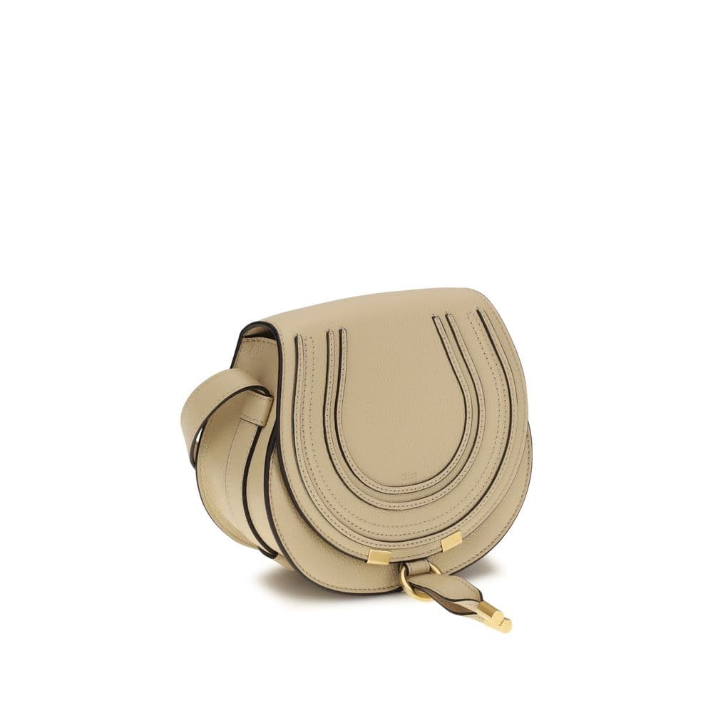 Beige Calf Leather Bos Taurus Shoulder Bag - 2
