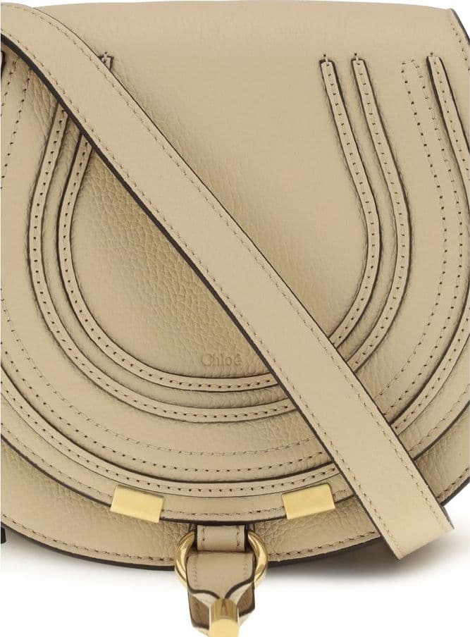 Beige Calf Leather Bos Taurus Shoulder Bag - 4