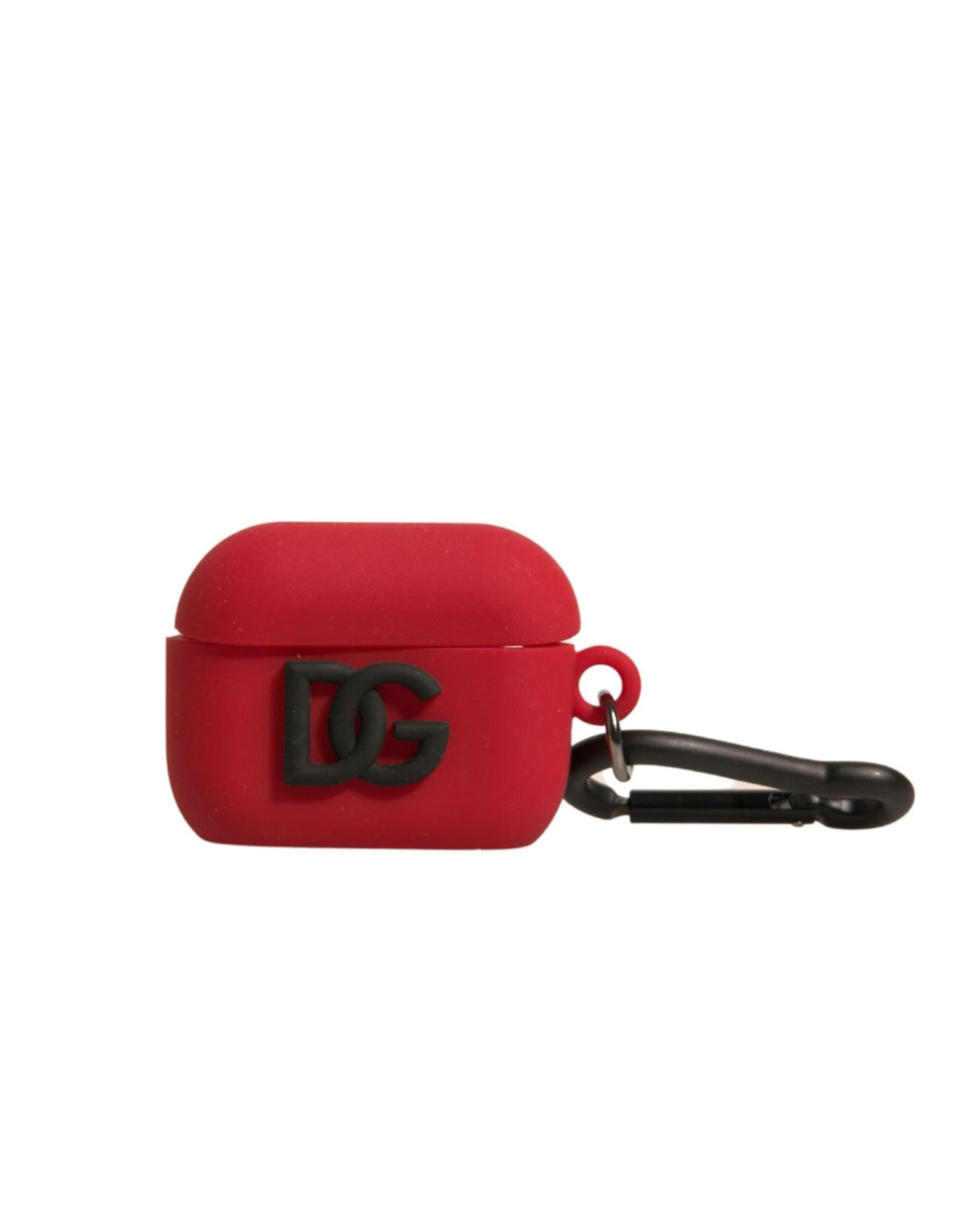 Red Silicone Rubber Logo Embossed Airpods Case - 2