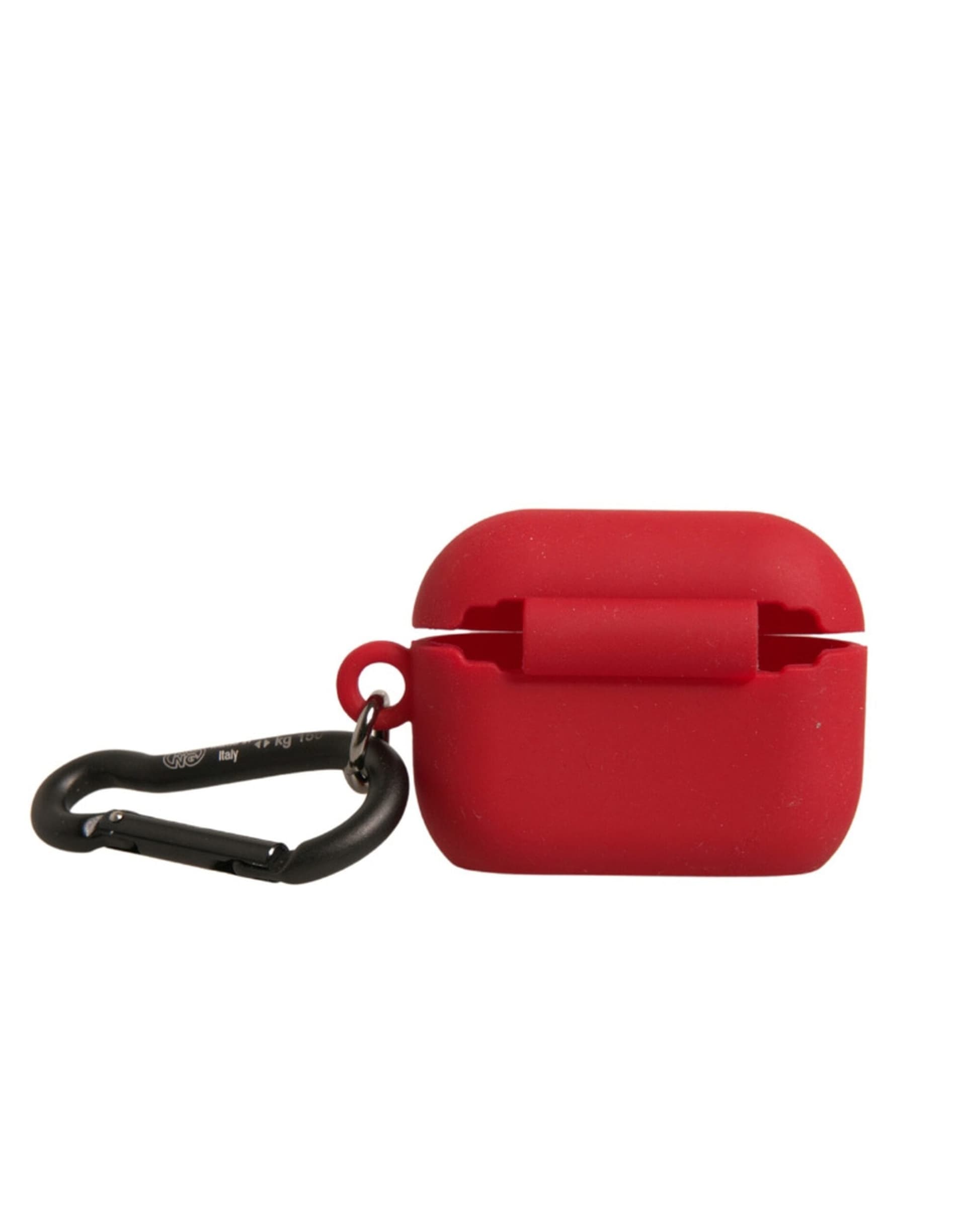 Red Silicone Rubber Logo Embossed Airpods Case - 5
