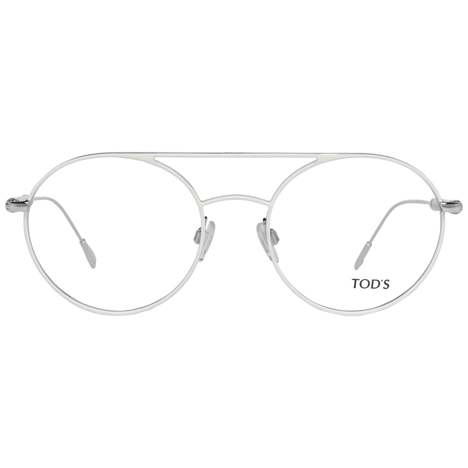 White Metal & Leather Glasses (Frames) - 2