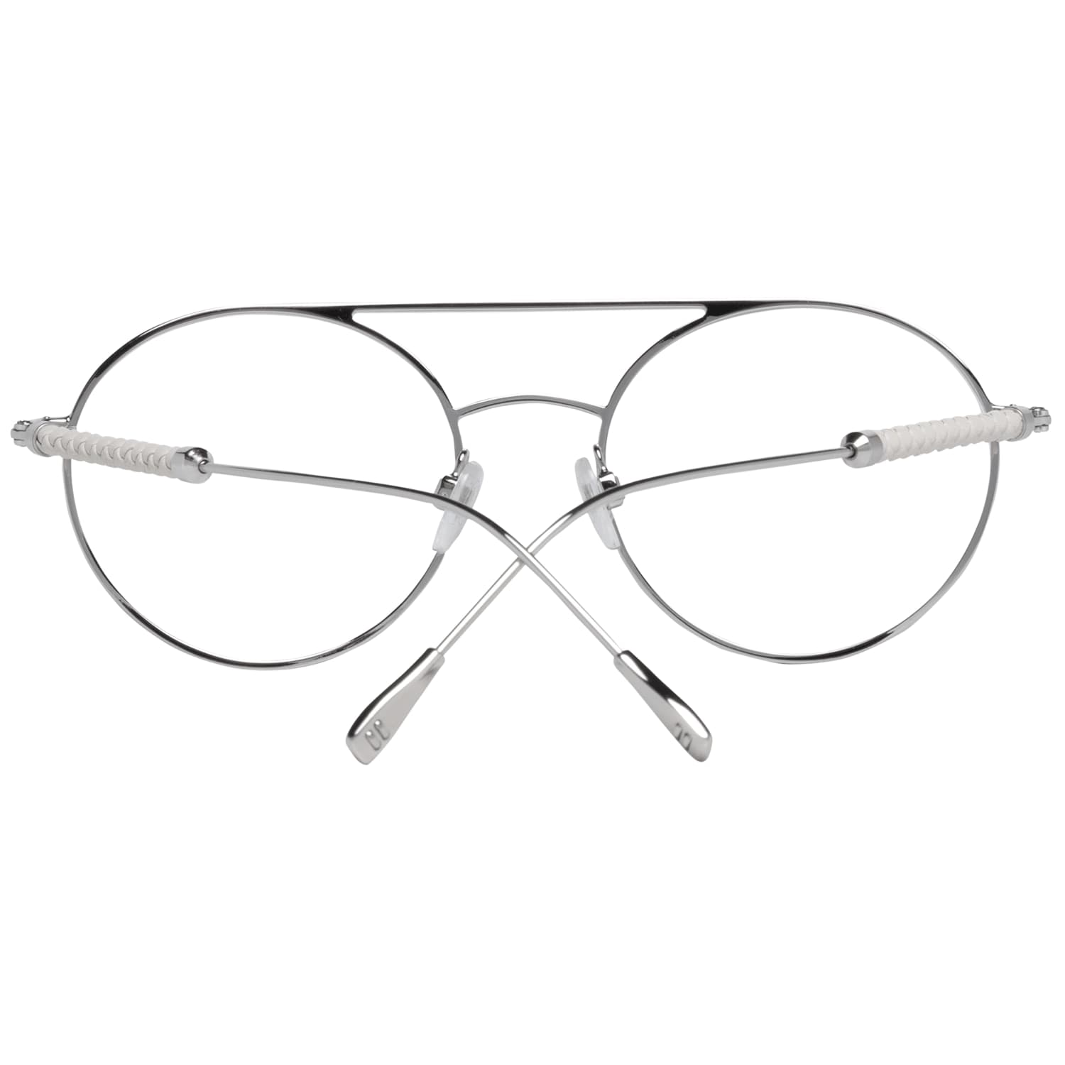 White Metal & Leather Glasses (Frames) - 3