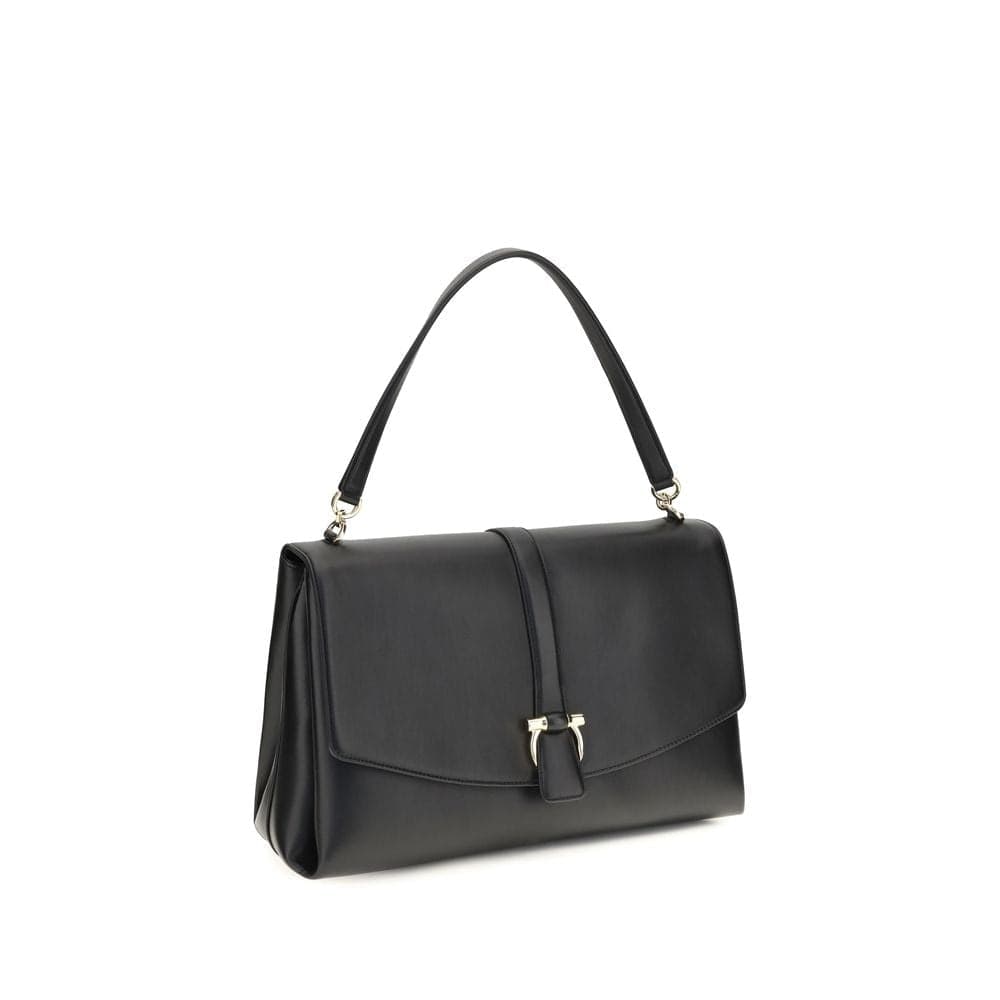 Black Calf Leather Bos Taurus Shoulder Bag - 2