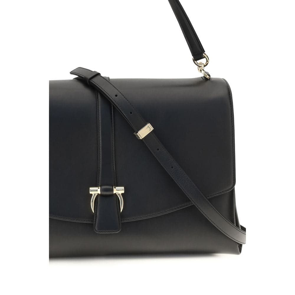 Black Calf Leather Bos Taurus Shoulder Bag - 4