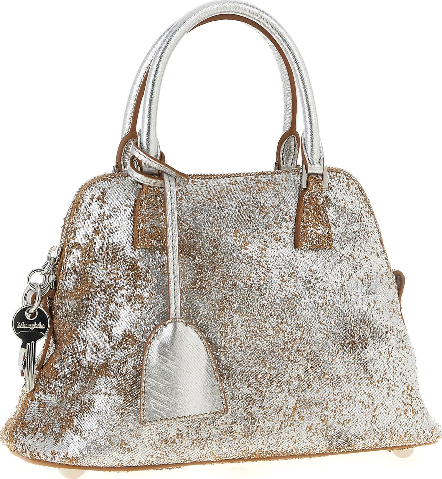 Silver Lambskin Handbag - 3