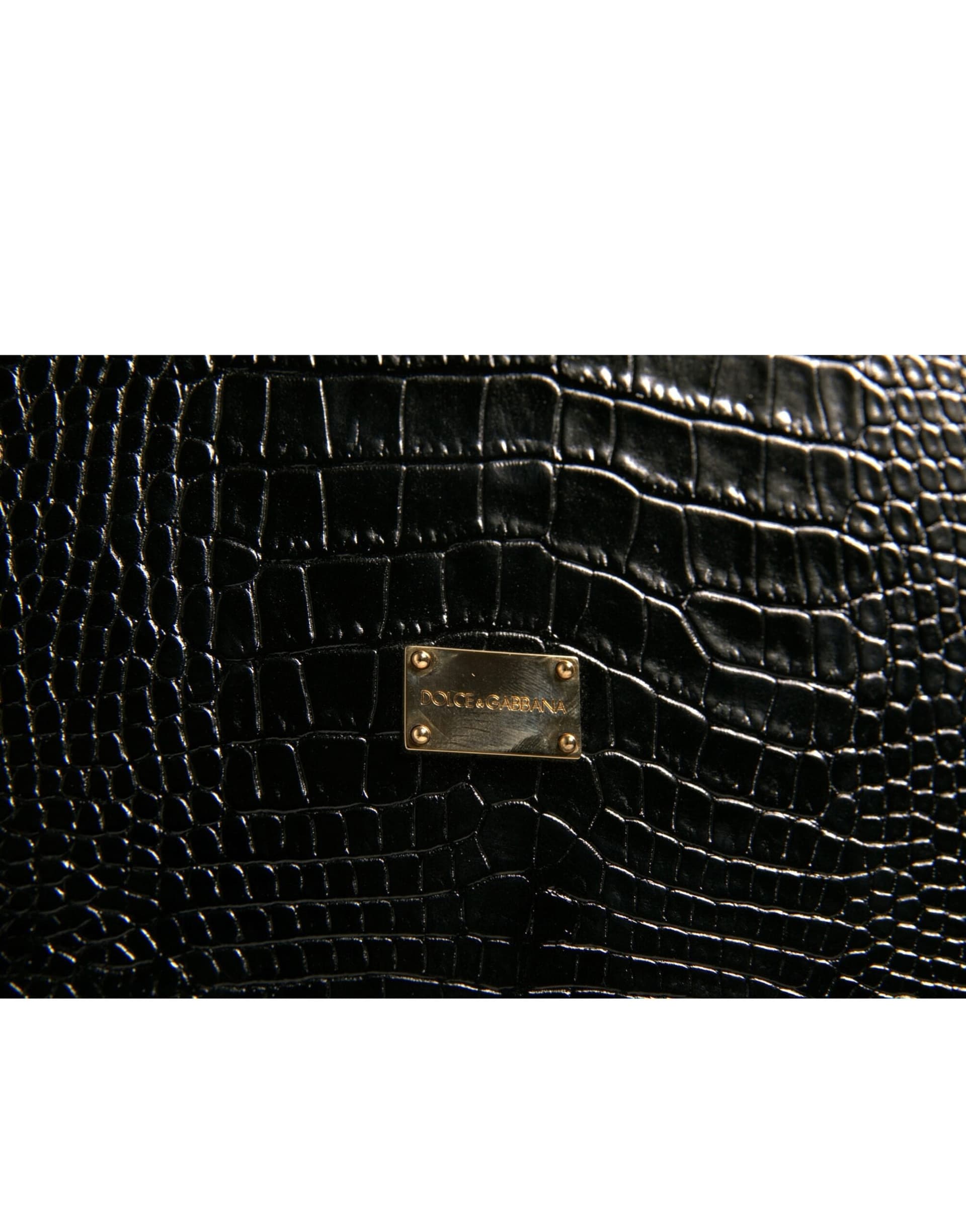 Elegant Black Leather Logo Plaque Holder Catalogue Case - 2