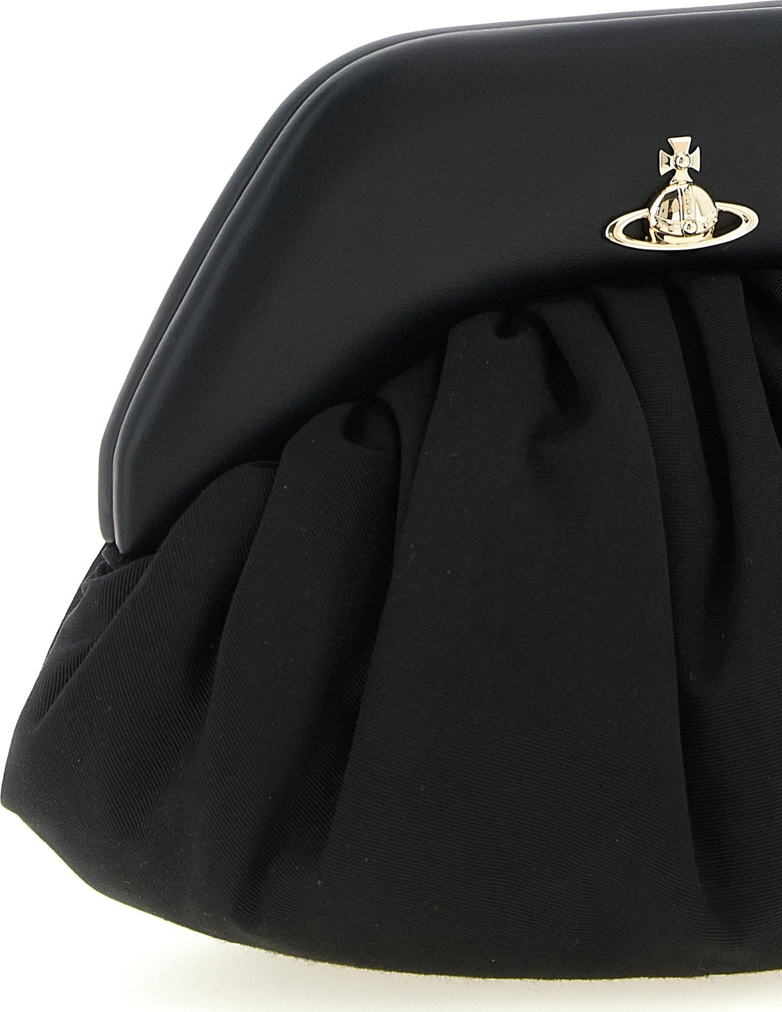 Black Viscose Clutch Bag - 3