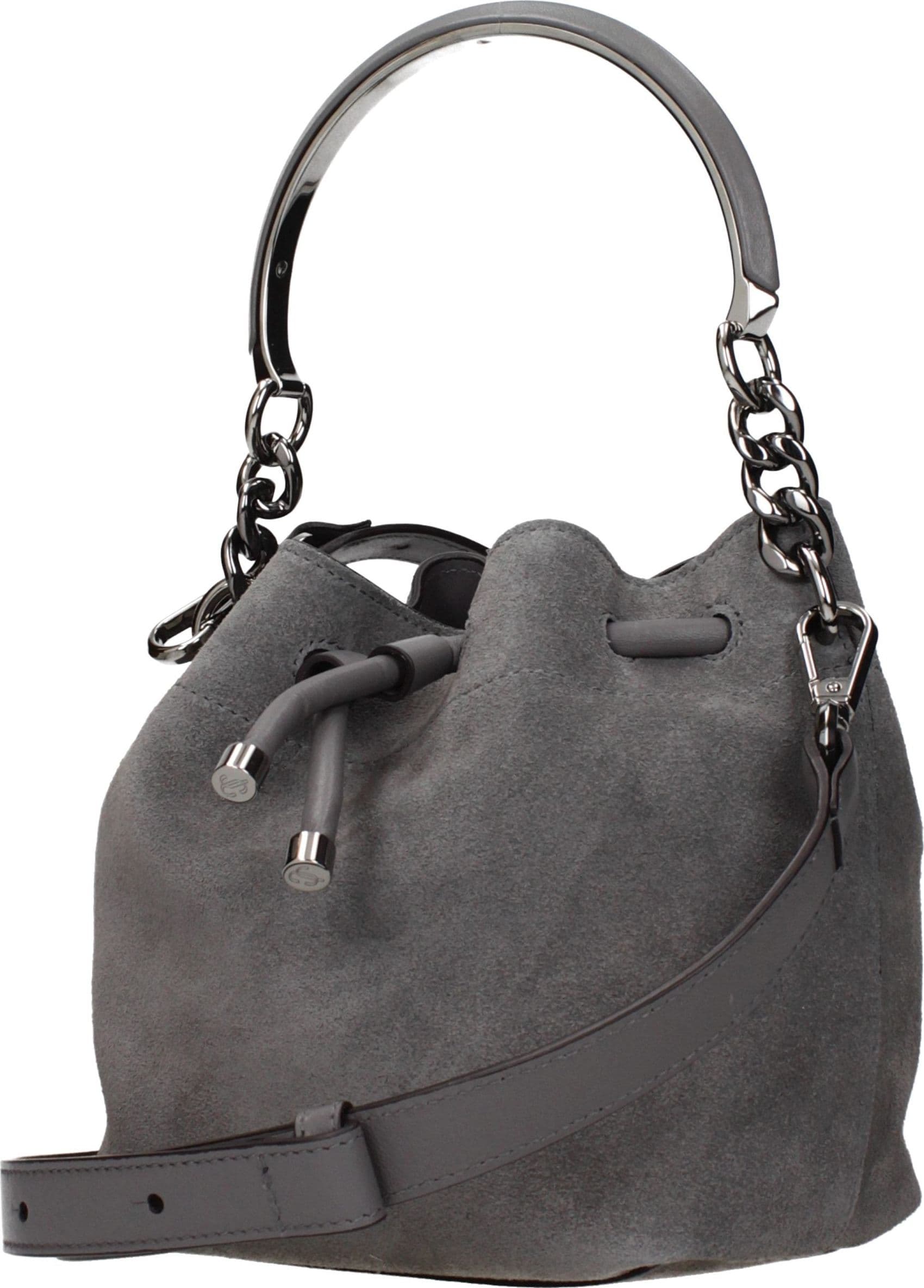 Gray Leather Handbag - 2