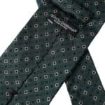 Green Silk Branded Logo Adjustable Men Tie - 4