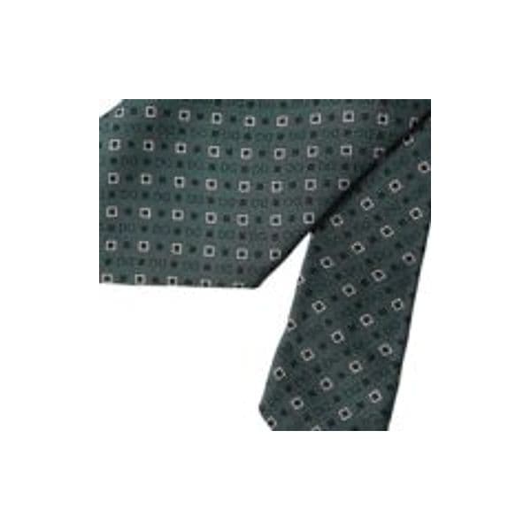 Green Silk Branded Logo Adjustable Men Tie - 5