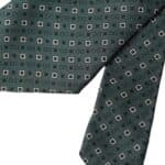 Green Silk Branded Logo Adjustable Men Tie - 5