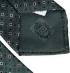 Green Silk Branded Logo Adjustable Men Tie - 6