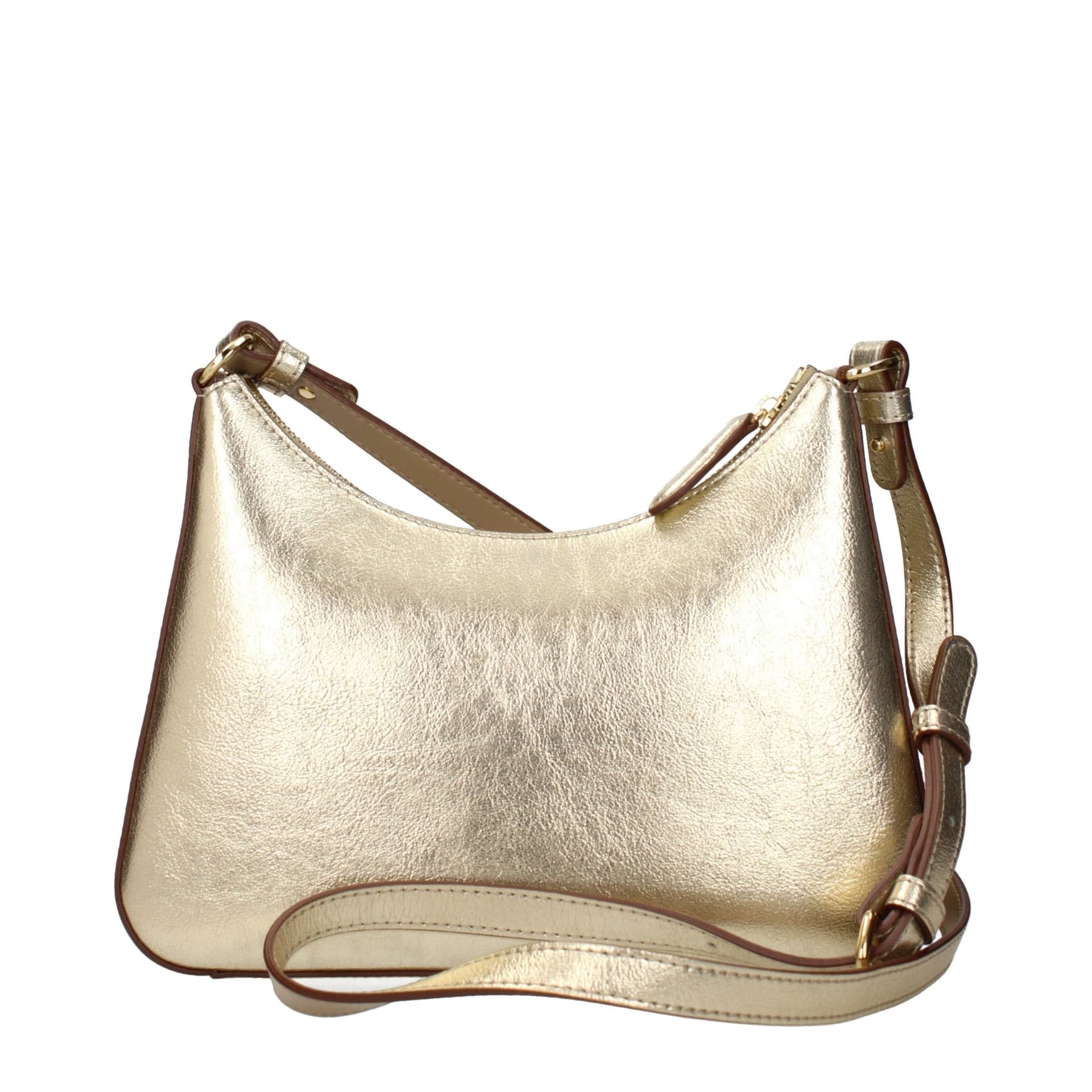 Gold Leather Shoulder Bag - 3