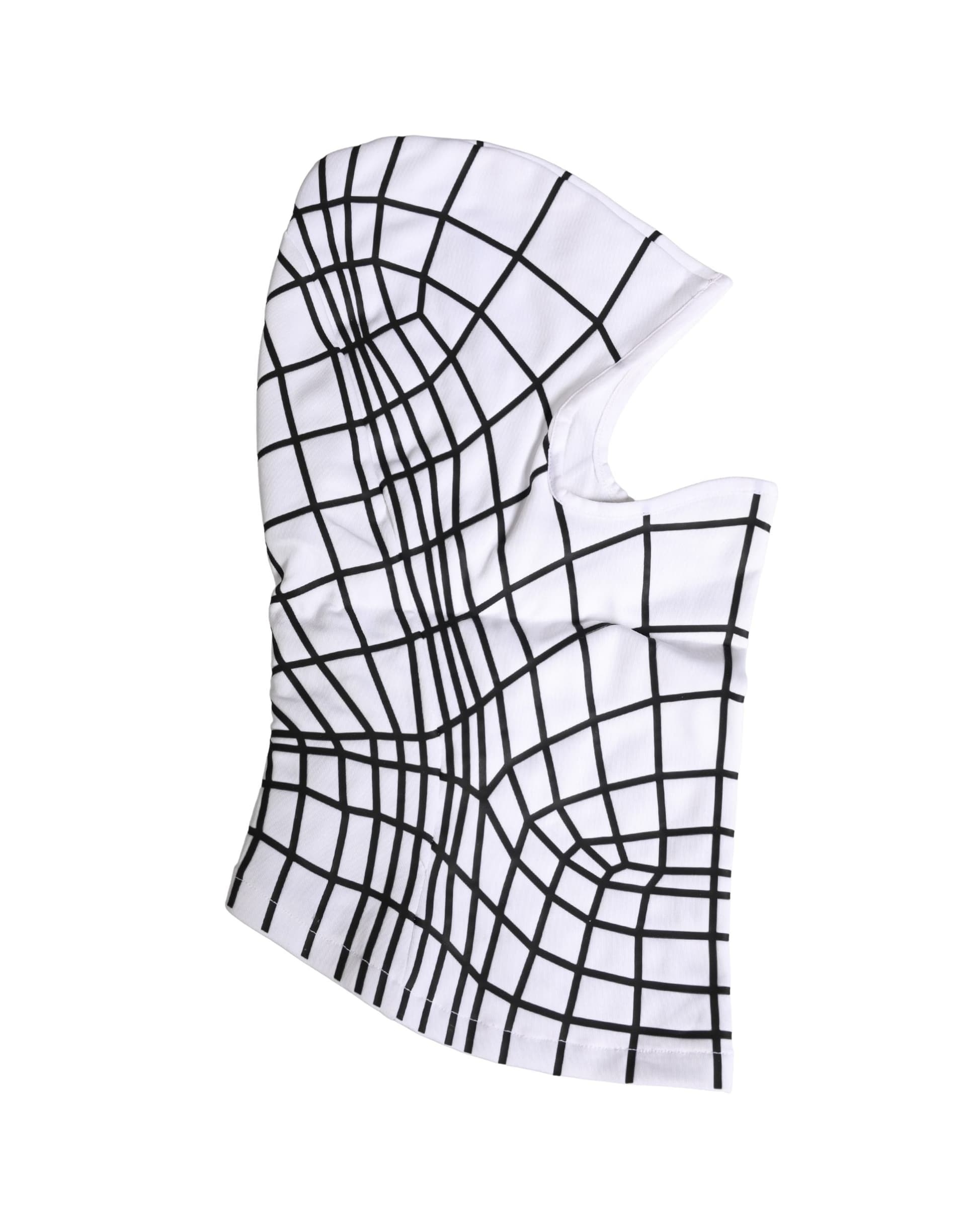 Men White Stripes Nylon Ski Mask Balaclava Hat - 2