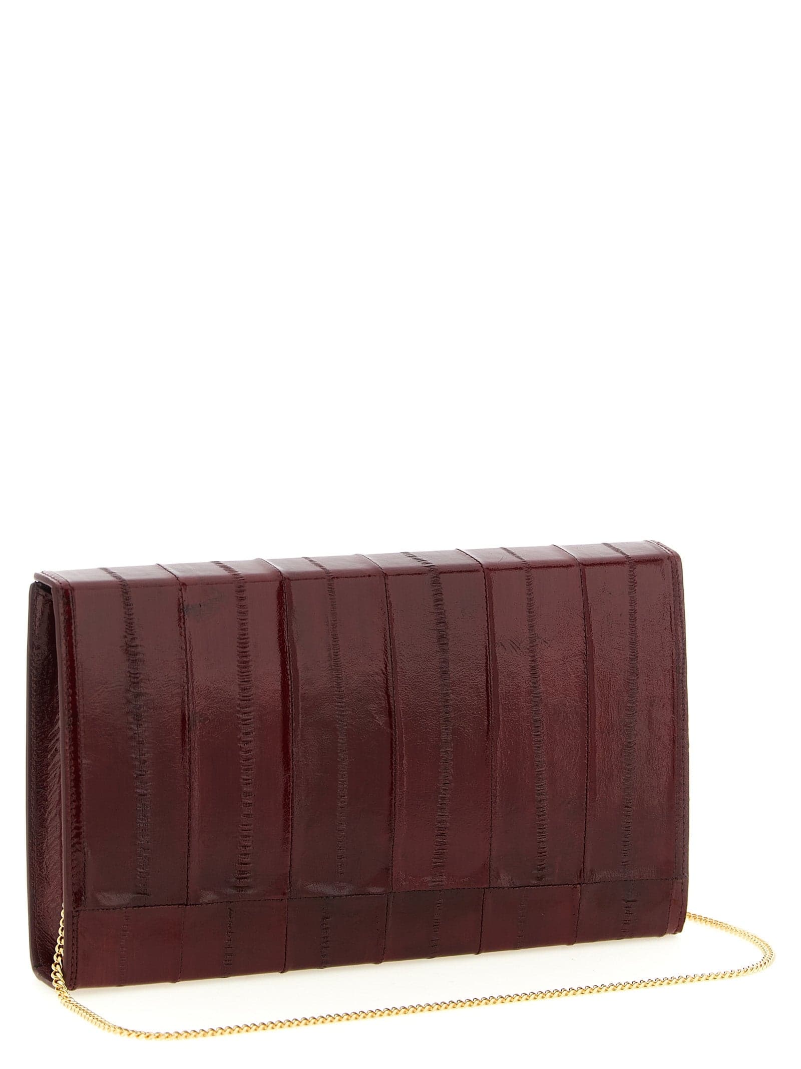 Bordeaux Leather Clutch Bag - 2